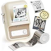 NIIMBOT Sticker Printer, B21 Pro Portabel Sticker Maker, Bluetooth Label Maker, 300DPI HD Label Printer for Photos, Notes, Study Graphics, Memo Maker,50x30mm Label(White)
