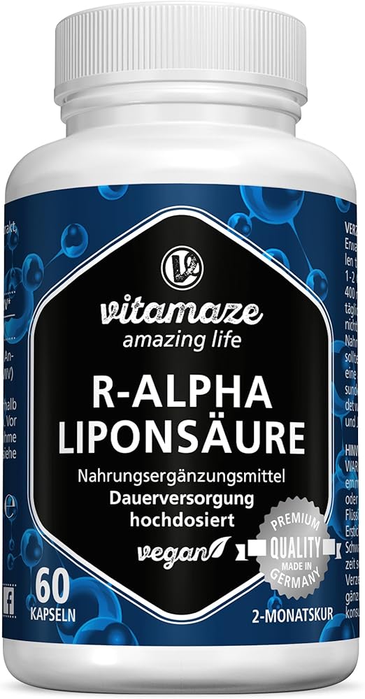 Alpha Lipoic Acid High Strength, 200 mg per Capsule, Vegan, 60 Capsules