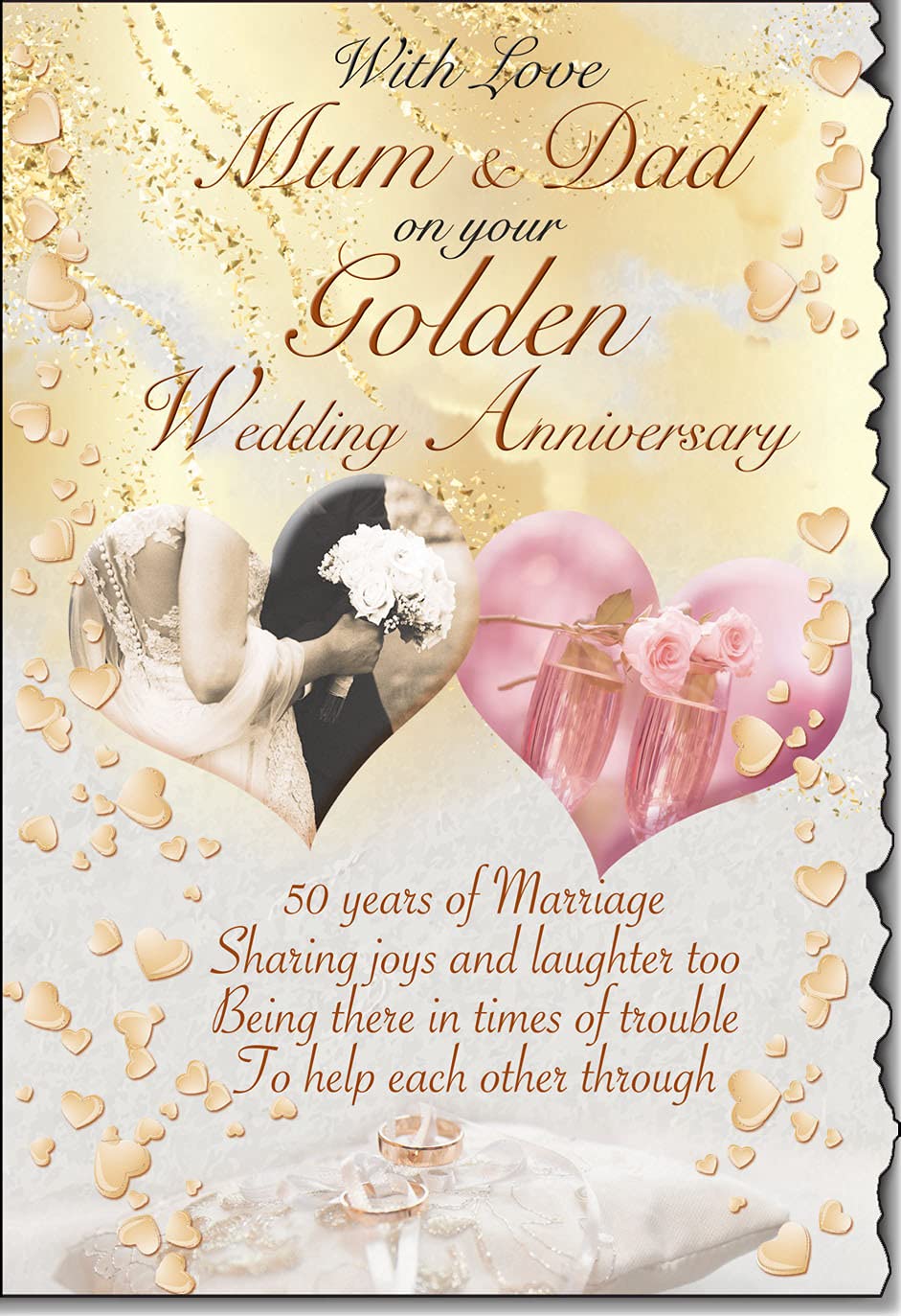With love Mum and Dad On Your Golden Wedding Anniversary Card Lovely Verse