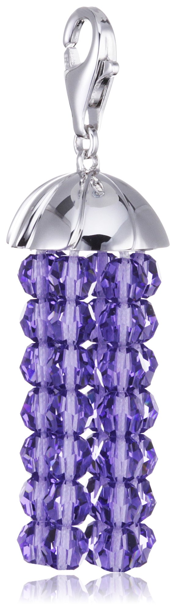 ESPRIT Women's Pendant 925/000 Sterling Silver Pom Pom Lavendar Eszz 90634.a