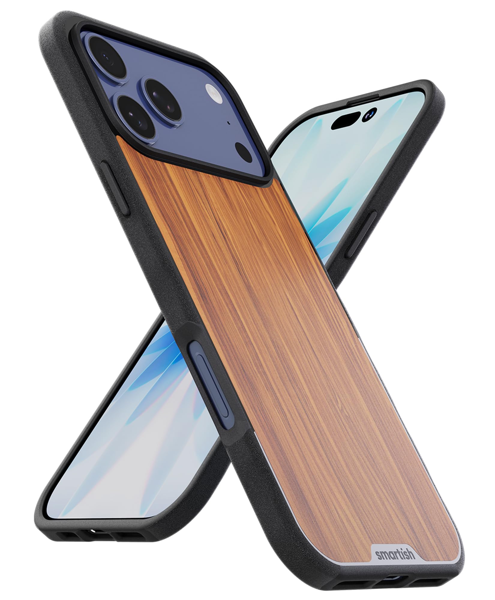 Photo 1 of Smartish® iPhone 17 Pro Max MagSafe Case - Gripmunk Magnetic Slim Case [Lightweight + Protective] Thin Grip Cover with Microfiber Lining for Apple iPhone 17 Pro Max - Walnut Woods