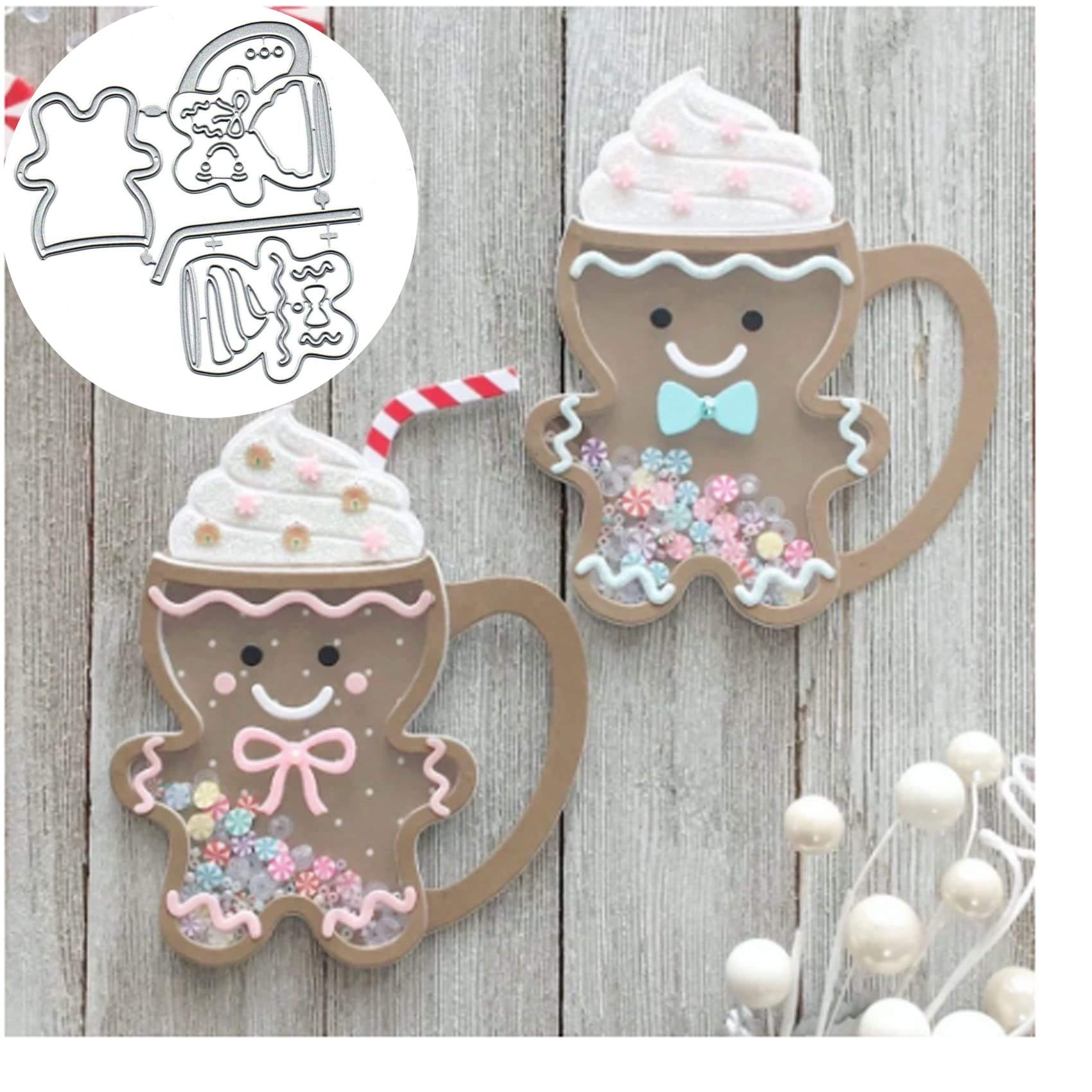 Yeyert Christmas Die Cuts, Craft Dies, Metal, Unique, 10x12cm/3.93x4.72inch