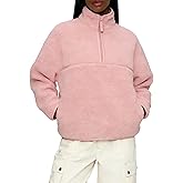 Cazaddi Women's Half Zip Fleece Pullover Polar Fleece Long Sleeve Sweatshirt with Side Pockets