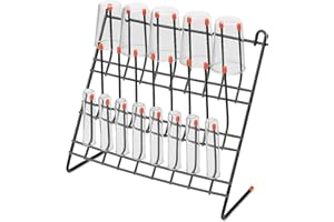 Copkim Lab Drying Rack 24 Pegs Laboratory Beaker Drying Holder Vertical Tube Draining Rack for Test Tubes and School Laboratory Glassware Organization