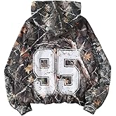 RoseSeek Girl's Number Camo Hoodies Long Sleeve Oversized Sweatshirts Hoodie Pullovers Streetwear Trendy