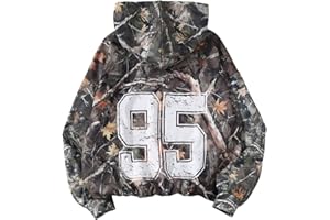 RoseSeek Girl's Number Camo Hoodies Long Sleeve Oversized Sweatshirts Hoodie Pullovers Streetwear Trendy