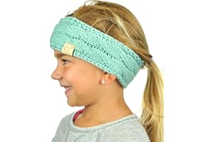 C.C Children's Kids' Winter Warm Cable Knit Fuzzy Lined Ear Warmer Headband