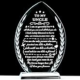 YWHL Best Uncle Birthday Gifts from Niece Nephew, Christmas Gifts for Uncle Who Have Everything, To My Uncle Crystal Keepsake Gift on Fathers Day Thanksgiving Day