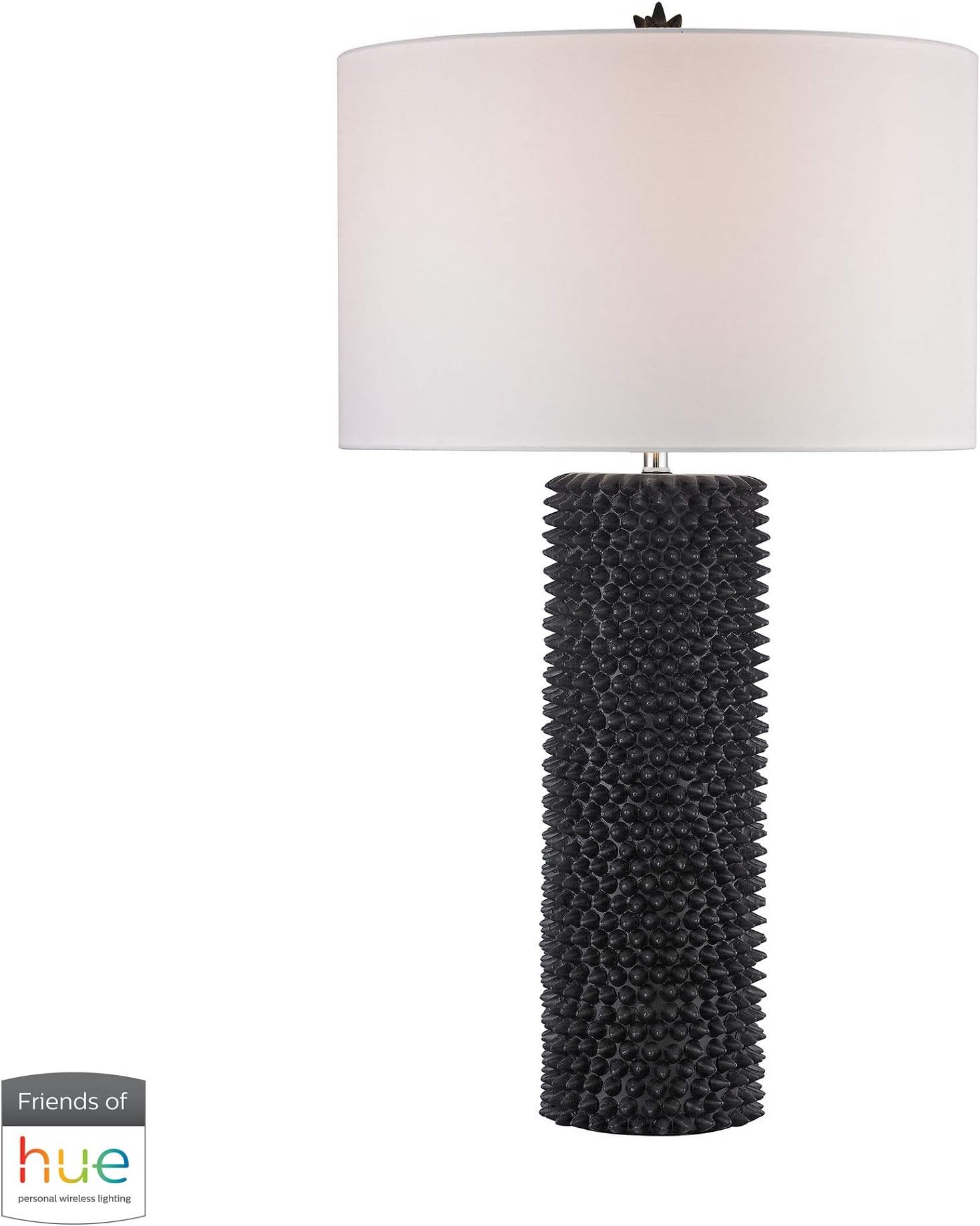 Contemporary Home Living 29.75" Black Punk Table Lamp with Philips Hue LED Bulb and Dimmer