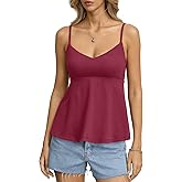 EasyGala Womens Cotton Sweetheart Neck Camisoles Cute Babydoll Tops Padded Crop Shirt Adjustable Spaghetti Strap Tank