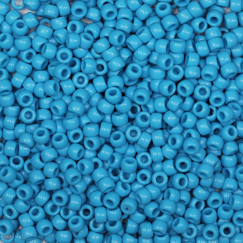 Tibaoffy Crafts Blue Beads 6x9mm,Pony Beads Total About 1000pcs — image 1