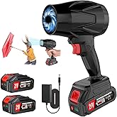 Leaf Blower Cordless with Battery and Charger, 21V Hand Held Blower, Turbo Air Jet Blower, Portable Handheld Leaf Blower with Adjustable Speed for Patio, Lawn Care, Car Snow, Blowing Leaves and Dust