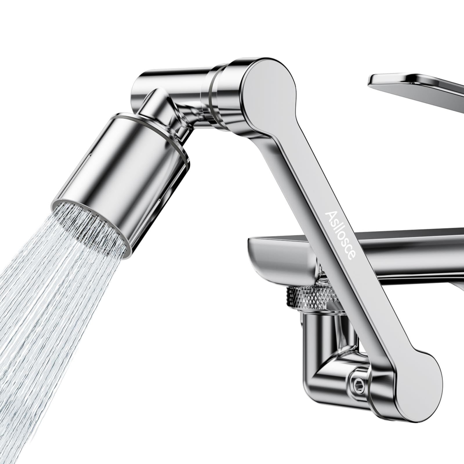 Photo 1 of 1080° Rotating Faucet Extender, Brass Faucet Multi-functional Spray Nozzle Extender, Universal 36° Rotating Mechanical Arm Bathroom Faucet Extender, Kitchen Extend Filter, 2 Modes Spray