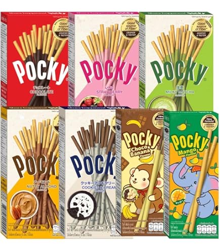 Amazon.com: Pocky Crushed Fruits & Nuts Variety Pack – 5 Flavors