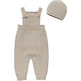 Opewod Newborn Baby Sweater Romper Sleeveless Jumpsuit with Hat Infant Outfits Overall Bodysuit One Piece 2pcs