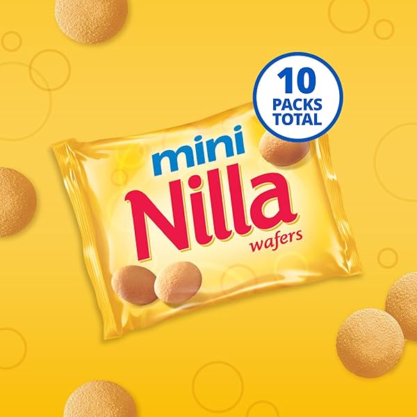 NILLA WAFERS MINI COOKIES, VANILLA WAFERS, 10 SNACK PACKS