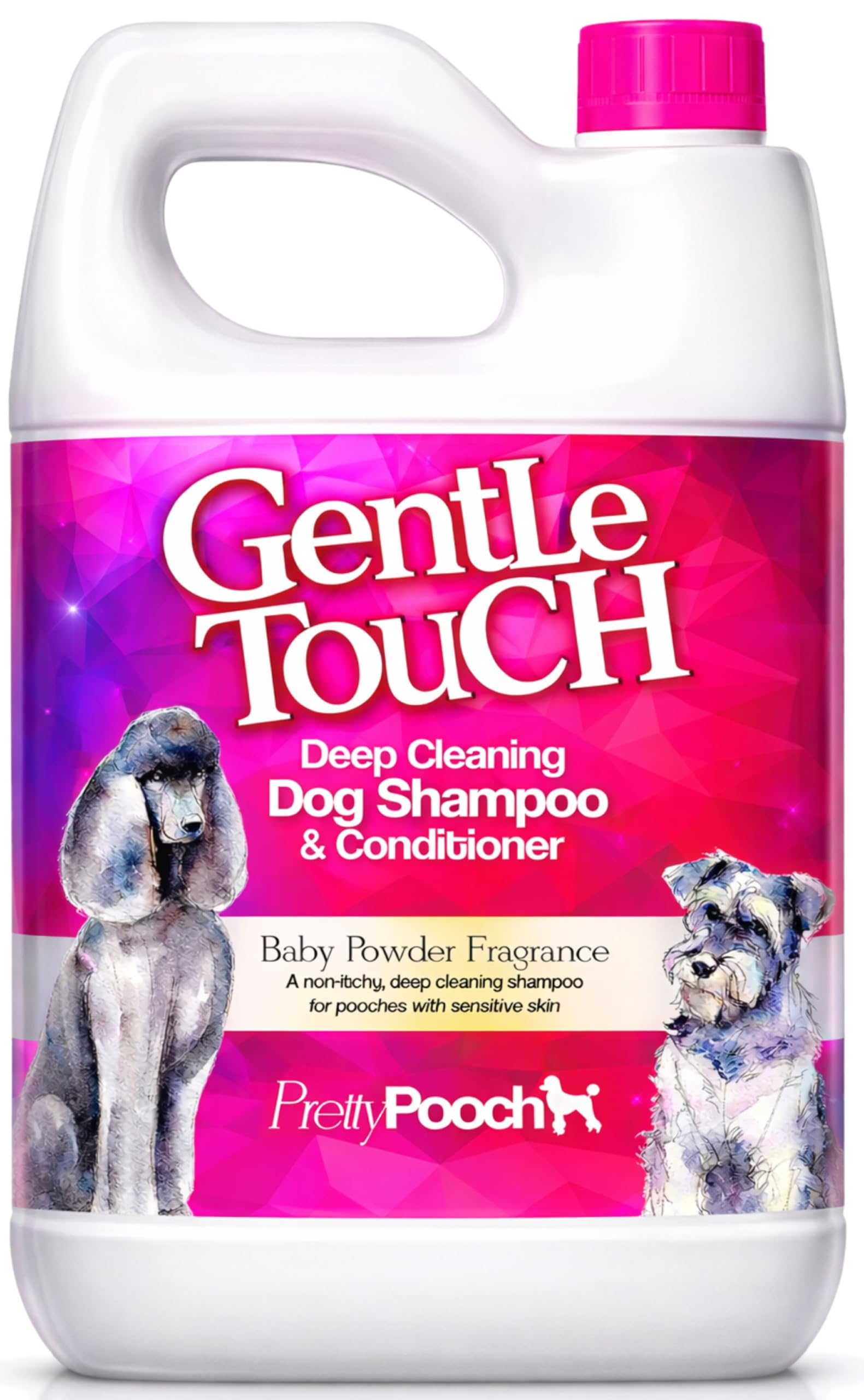 Pretty Pooch Gentle Touch Dog Shampoo & Conditioner (Baby Powder Fragrance) - A Non-itchy, Professional Deep Cleaning Shampoo for Dogs with Sensitive Skin! (5 Litre Baby Powder)
