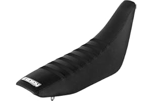 Enjoy MFG Ribbed Seat Cover for Suzuki DRZ 400 - All Black/Black Ribs