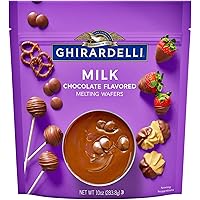 Ghirardelli Melting Chocolate Wafers Milk Chocolates for Candy Dipping and Baking, 10 Ounce