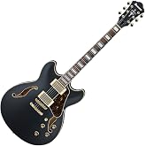 Ibanez Artcore AS73G Semi-hollowbody Electric Guitar - Black Flat | Maple semi-hollow body with Classic Elite pickups and mahogany neck for sustain, feedback control and fret access