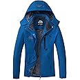 ELLSWOS Womens Winter Coats Waterproof Ski Jacket Warm Snow Jackets Windproof Windbreaker Hooded Raincoat