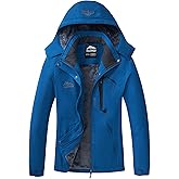 ELLSWOS Womens Winter Coats Waterproof Ski Jacket Warm Snow Jackets Windproof Windbreaker Hooded Raincoat