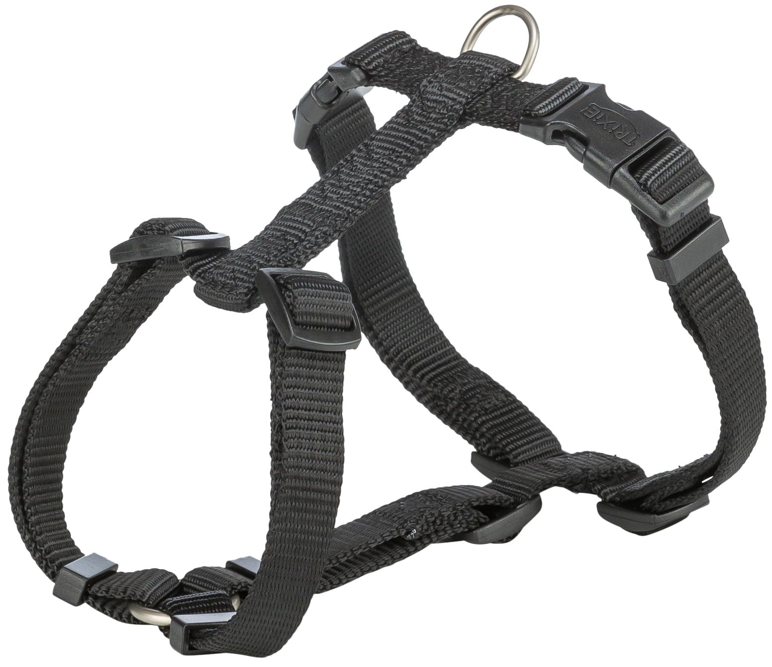 Trixie 20341 Premium H-Harness M-L:52-75 cm/20 mm Black