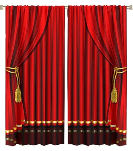 Amazon.com: Mchenxin Red Theater Curtains, Retro Luxury Victorian