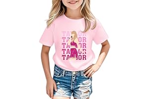 BOMDEALS Girl Country Music T-Shirt - Kids Singer Letters Graphic Birthday Shirts Gifts Fan Song Tour Concert Outfit Top