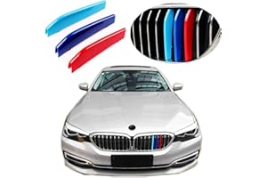 Goodream Tricolored Grille Insert Trims Compatible with 2017-2020 G30 G31 5 Series Sedan 520i 530i 540i 550i Accessories for w/Standard Kidney Grille (9 Beams)