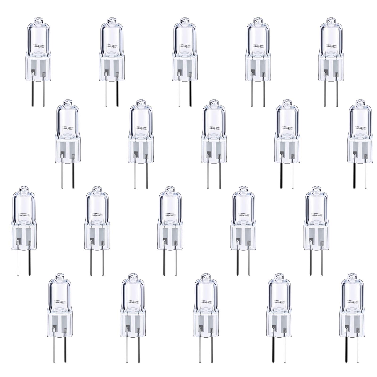 20 Pieces g4 Halogen Bulbs, Oven Cooker Bulb 40w Halogen Light Bulbs g4 Bulbs Warm White Dimmable Capsule Bulb 2 Pin Clear Capsule Lamp Bulb Halogen Oven Lamps Halogen-Pin-Base-Lamp Oven Light Bulb