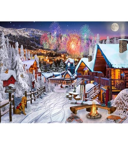 Vermont Christmas Company Winter Canal Jigsaw Puzzle