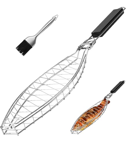 basque fish net Xarra - Besuguera Large Grill Basket - Open Fire Cooking Style - Heavy Stainless Steel or longer) Hand crafted Aquarium Product This Deal SHOULDN'T Exist… Color:CHARTREUSE SPOON/SILVER FLASH