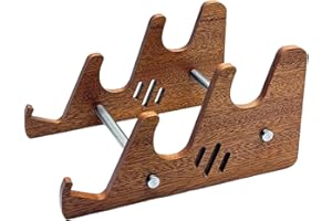 AsrMyjcx 3 Tier Wood Keyboard Display Stand Storage Holder, Mechanical Keyboard Collection Holder, Desk Accessories