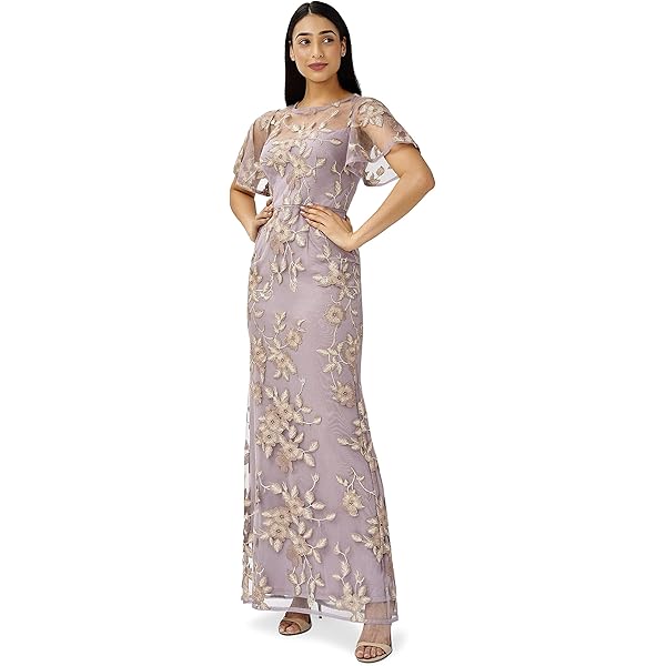 green emerald velvet dress Stephanie Dress, in Champagne 3D Floral, Size: Large | Show Me Your Mumu main image 1