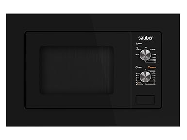 Sauber - Microondas con grill integrable HMS01B - 20 litros - Color Negro