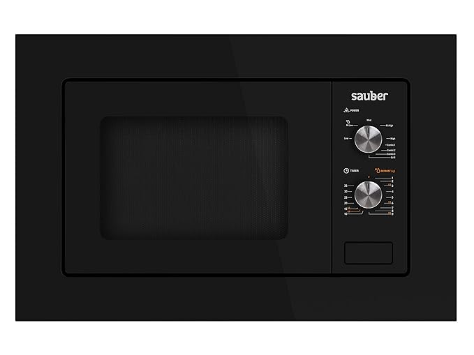 Sauber - Microondas con grill integrable HMS01B - 20 litros - Color Negro