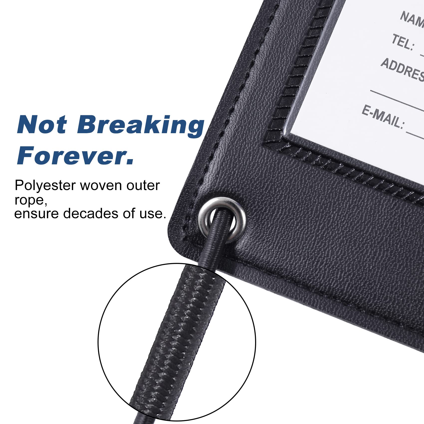 Vigorport Luggage Straps, Bag Bungee for Luggage, High Elastic Travel Belt Add a Bag Luggage Strap for Suitcases Adjustable Strap with ID Tags (Black, Normal)