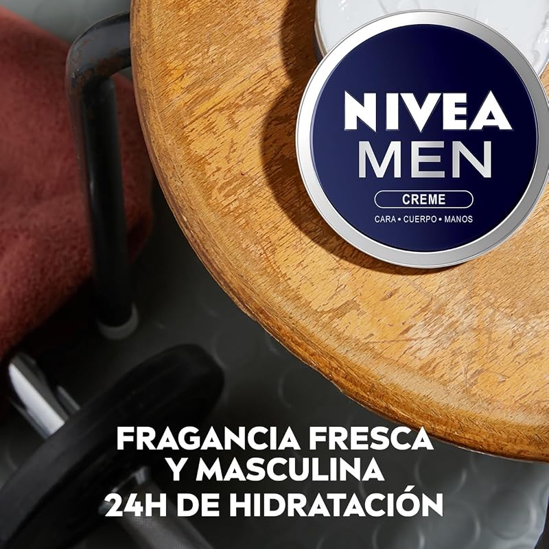 Creme (1 x 150 ml), crema para hombres, crema para cara, crema corporal hidratante, crema multiusos hidratante para el cuidado de la piel masculina