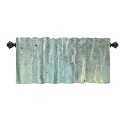 Batmerry Retro Green Art Kitchen Valances Half