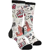 AIMASTZ Wine Lavender Unisex Funny Novelty Socks, Funky Crazy Cool Crew Dress Socks