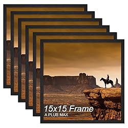 A PLUS MAX Square 15x15 Frame Set of 6, Black