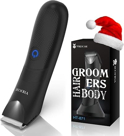 VIKICON Manscape Body Trimmer for Men Ceramic Blades LED IPX7 USB-C