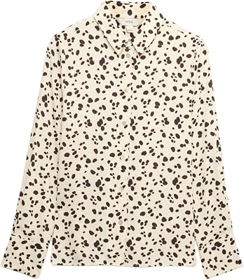Camisa con Cuello Estampada UK 12 (EU 40)
