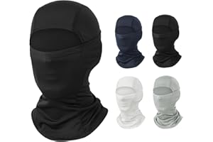 CMONIE 4 Pack Summer Balaclava Face Mask Sun UV Protection Hood Breathable Face Mask for Men Women - Motorcycle Fish