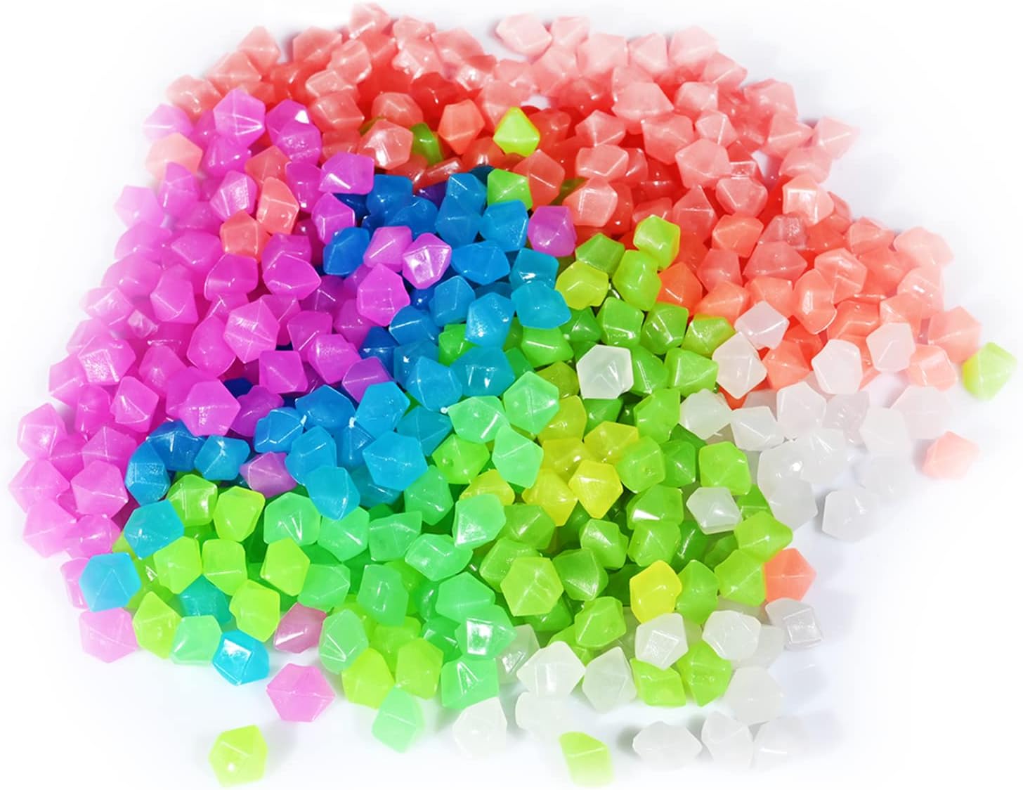 Hardscaping Materials - BokingOne 500 PCS Glowing Rocks Luminous Glow Stones Glow in The Dark Rocks for Fish Tank Aquarium Lawn Patio Garden Outdoor Decor and DIY Ideas (Multicolor)