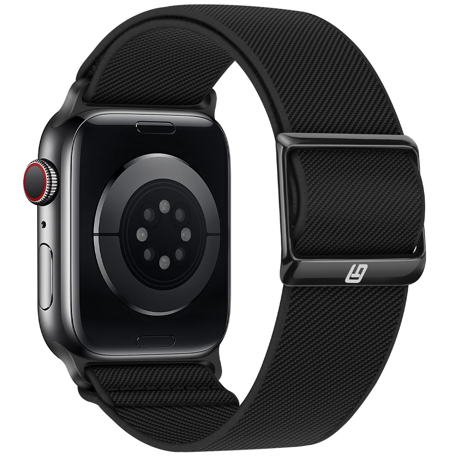 Bisikor Braided Straps Compatible with Apple Watch Band 49 46 45 44 42 41 40 38mm Women Men Stretchy Solo Loop Nylon Strap for iWatch Ultra 2 SE Series 10 9 8 7 6 5 4 (38/40/41/42, Black)