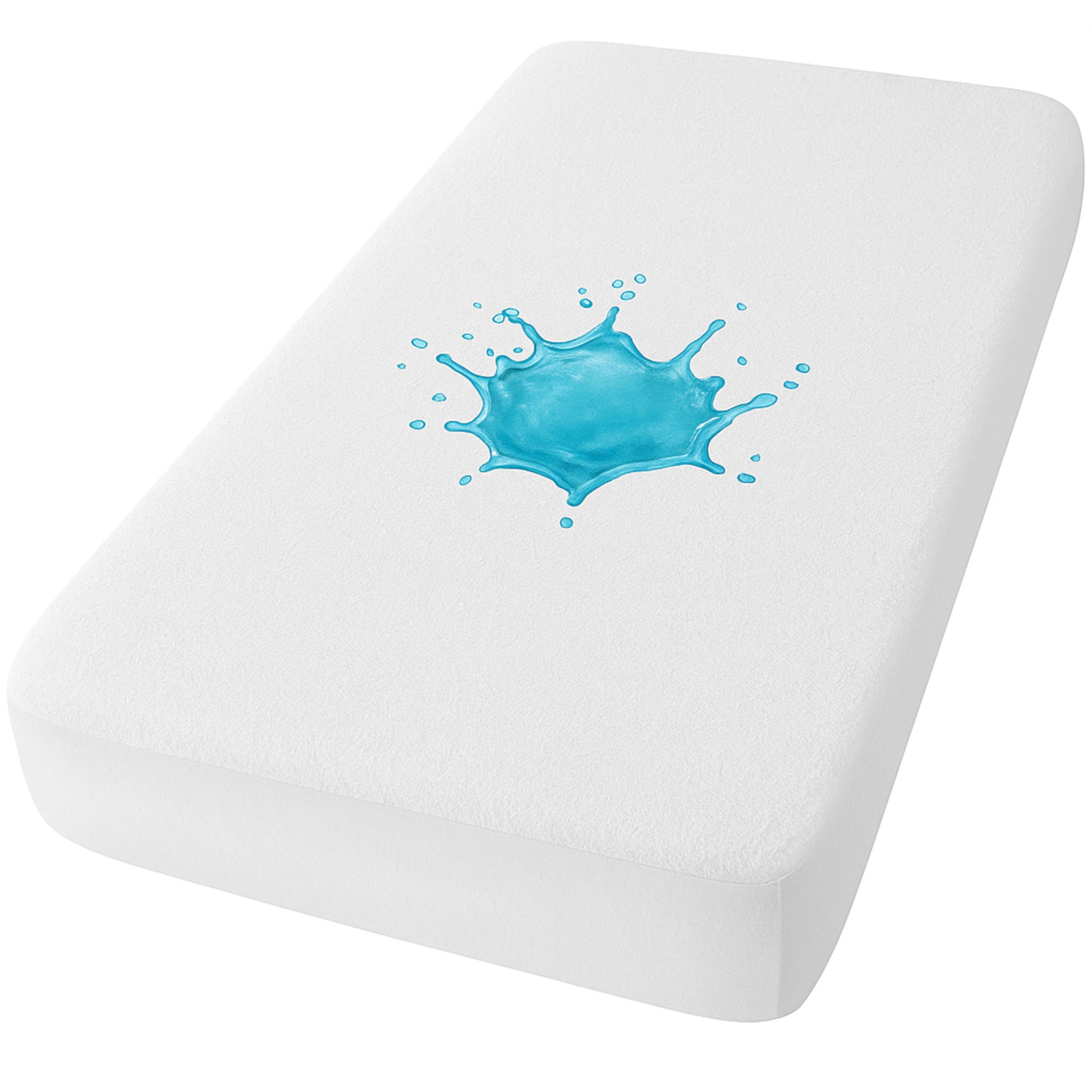 Dudu N Girlie Waterproof Travel Cot Mattress Protector 65x95 cm - Fabric Hypoallergenic and Noiseless Fitted Sheet Cover - 100% Waterproof Mattress Protector Cot Mattress Topper.