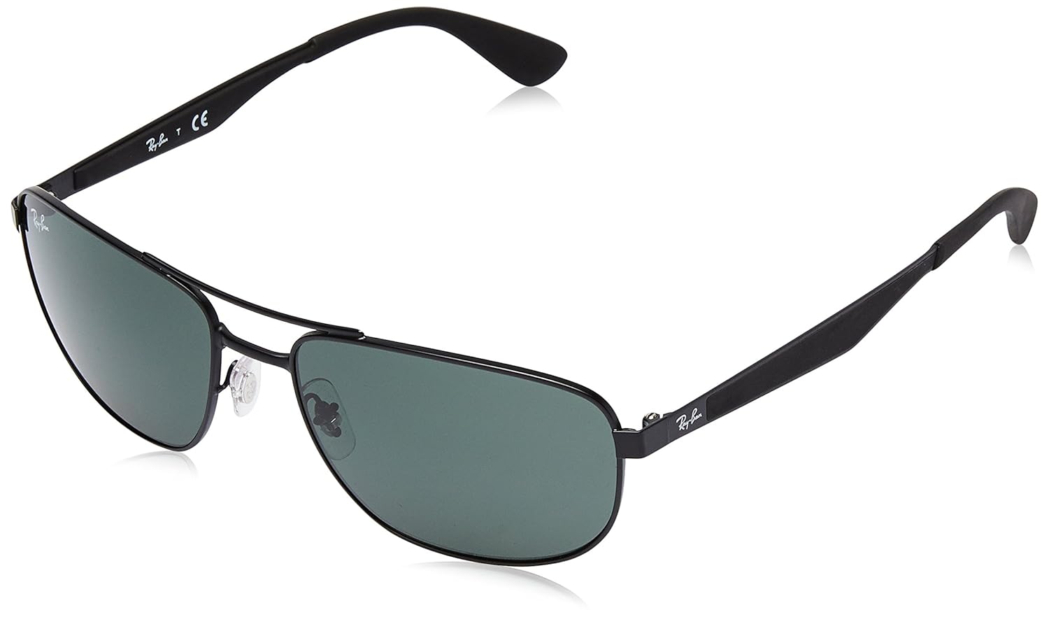 RayBan Metal Sunglasses in Matte Black Polarised RB3528 006/82 61
