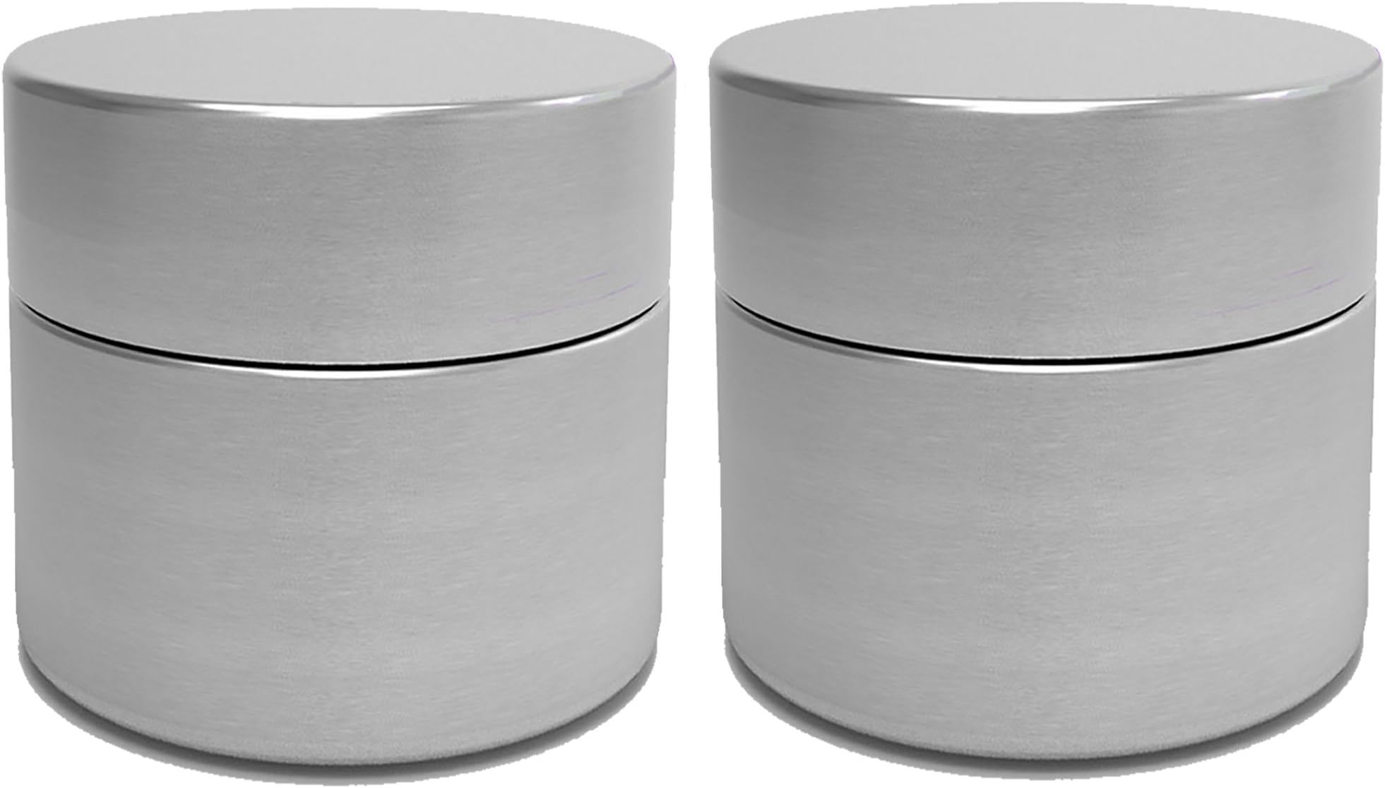Herb Stash Jars | 2 Solid Aluminum Airtight Smell Proof Containers #1 Best Way To Preserve Spices & Herbs